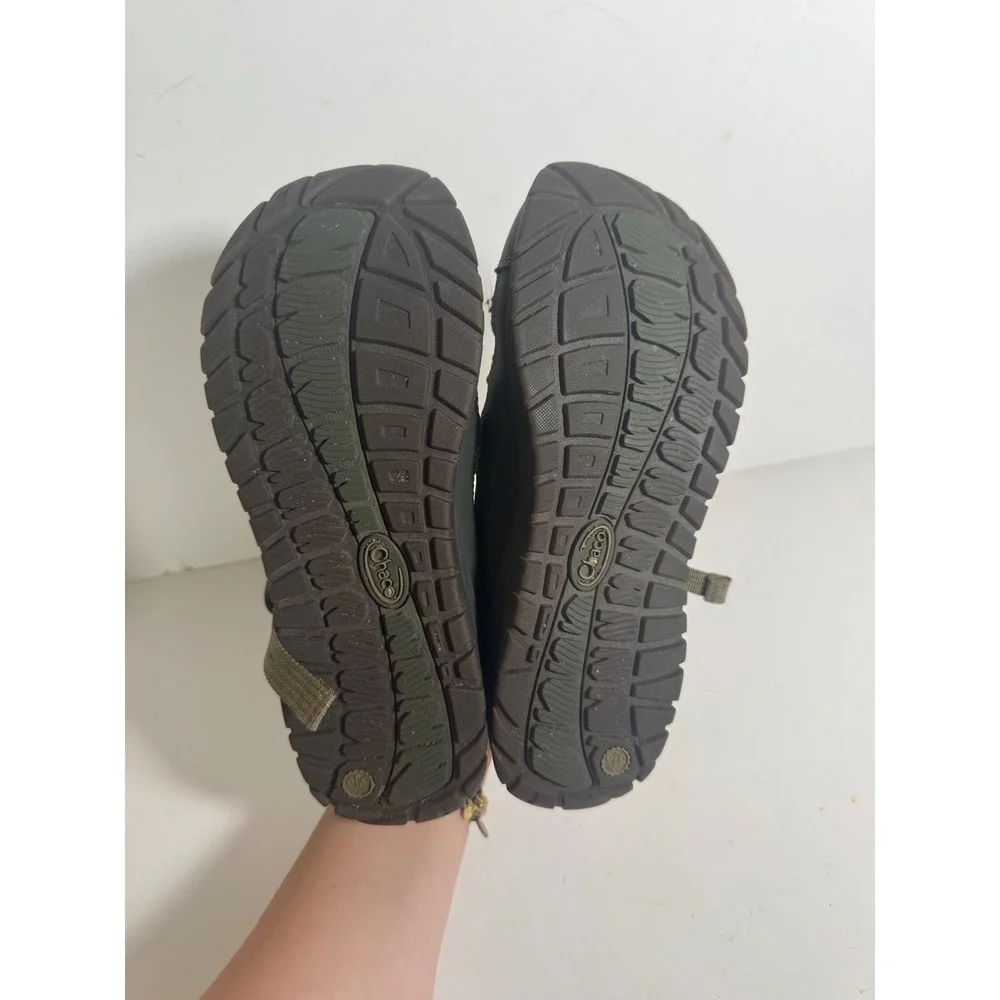 Chaco Outcross Kids Junior Water Shoes Olive Green Mesh Hiking Sandals Size 5